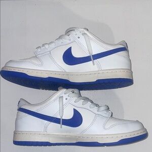 Nike Kids White and Blue Sneakers